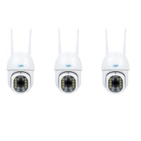 3-piece kit PNI IP440 WiFi PTZ wireless video surveillance camera, 4MP, digital zoom, micro SD slot, stand-alone, motion detection alarm, motion tracking