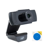 Web camera package PNI CW1850 Full HD 1080P 2MP, USB, clip-on and sticky Pad Blue included