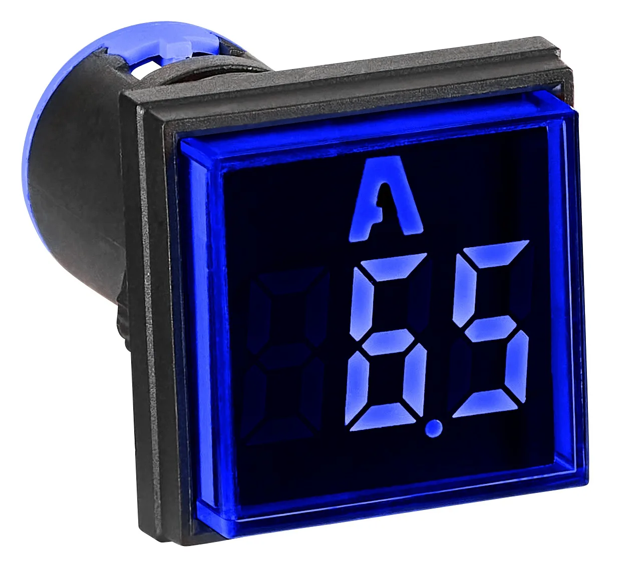 Ampermetar 0-100A AC, Ø22.5mm, plavi, kvadratni